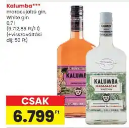 Spar Kalumba maracujáízú gin, White gin ajánlat