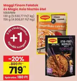 Spar Maggi Finom Falatok és Magic Asia tésztás étel ajánlat