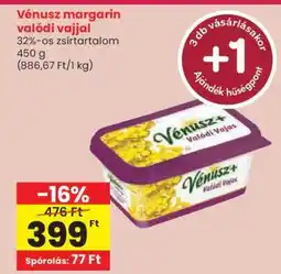 Spar Vénusz margarin valódi vajjal ajánlat