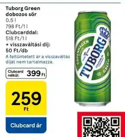 Tesco Tuborg Green dobozos sör ajánlat