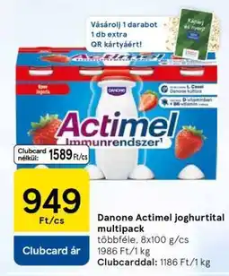 Tesco Danone Actimel joghurtital multipack ajánlat
