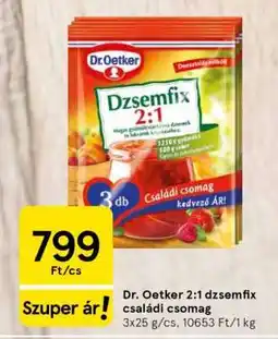 Tesco Dr. Oetker 2:1 dzsemfix családi csomag ajánlat