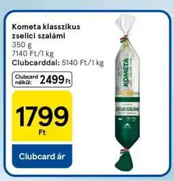 Tesco Kometa klasszikus zselici szalámi ajánlat