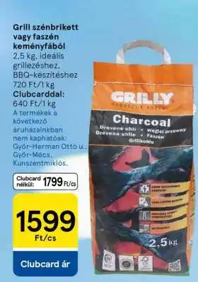 Tesco Grill szénbrikett vagy faszén keményfából ajánlat