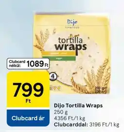 Tesco Dijo Tortilla Wraps ajánlat