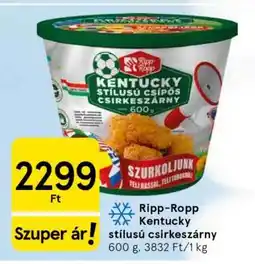 Tesco Ripp-Ropp Kentucky stílusú csirkeszárny ajánlat