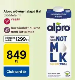 Tesco Alpro növényi alapú ital ajánlat