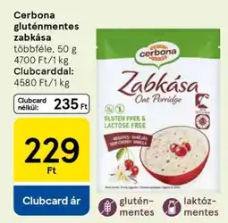 Tesco CERBONA Gluténmentes zabkása ajánlat