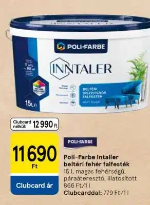 Tesco Poli-Farbe Intaller beltéri fehér falfesték ajánlat