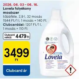 Tesco Lovela folyékony mosószer ajánlat