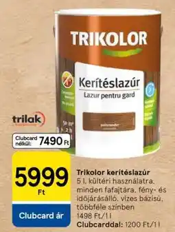 Tesco Trikolor kerítéslazúr ajánlat