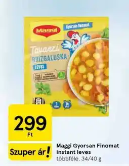 Tesco Maggi Gyorsan Finomat instant leves ajánlat