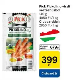 Tesco Pick Pickolino virsli sertéshúsból ajánlat