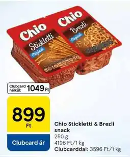 Tesco Chio Stickletti & Brezli snack ajánlat