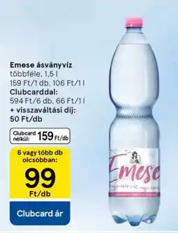 Tesco Emese ásványvíz ajánlat