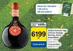 Tesco Zwack Unicum vagy Unicum Orange, Barista, Szilva keserűlikőr ajánlat