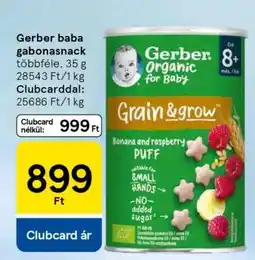 Tesco Gerber baba gabonasnack ajánlat