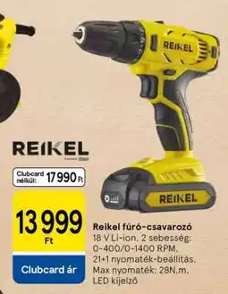 Tesco Reikel fúró-csavarozó ajánlat