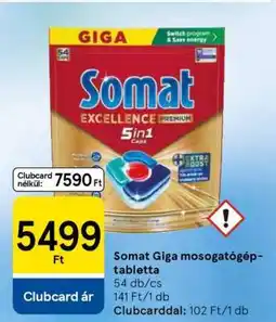Tesco Somat Giga mosogatógép-tabletta ajánlat