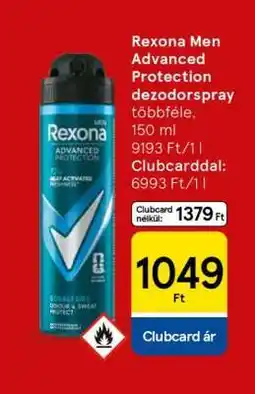 Tesco Rexona Men Advanced Protection dezodorspray ajánlat