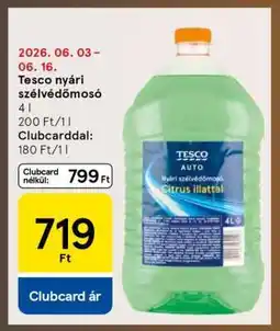 Tesco Tesco nyári szélvédőmosó ajánlat