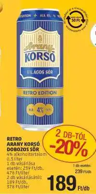 PENNY RETRO ARANY KORSÓ DOBOZOS SÖR ajánlat