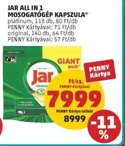 PENNY Jar All in 1 Mosogatógép Kapszula ajánlat