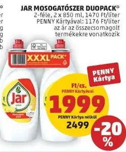 PENNY JAR Mosogatószer Duopack ajánlat