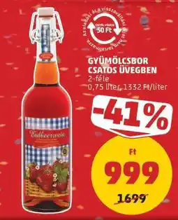 PENNY GYÜMÖLCSBOR CSATOS ÜVEGBEN ajánlat