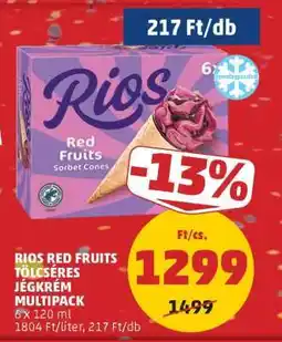 PENNY RIOS RED FRUITS TÖLCSÉRES JÉGKRÉM MULTIPACK ajánlat