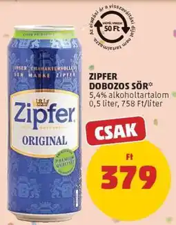 PENNY ZIPFER DOBOZOS SÖR ajánlat