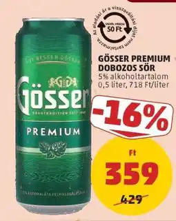 PENNY Gösser Premium Dobozos Sör ajánlat