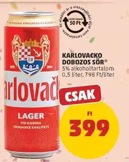 PENNY Karlovacko Dobozos Sör ajánlat