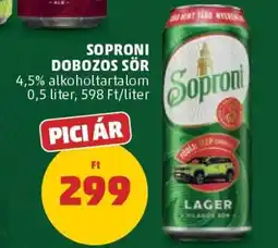 PENNY Soproni Dobozos Sör ajánlat
