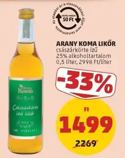 PENNY Arany Koma Likőr ajánlat