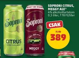 PENNY Soproni Citrus, Meggy Ale ajánlat