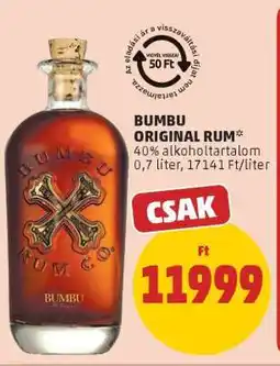 PENNY Bumbu Original rum ajánlat