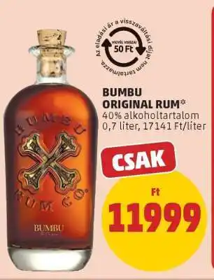 PENNY Bumbu Original rum ajánlat