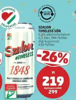 PENNY Szalon Timeless Sör ajánlat