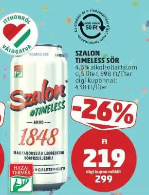 PENNY Szalon Timeless Sör ajánlat