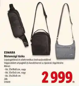 Lidl ESMARA Biztonsági táska ajánlat