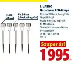 Lidl LIVARNO Napelemes LED-lámpa ajánlat