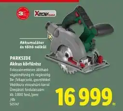Lidl Parkside Akkus körfűrész ajánlat