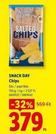 Lidl SNACK DAY Chips ajánlat