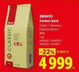 BRAVOS Szemes kávé