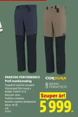 Lidl Parkside Performance Profi munkásnadrág ajánlat