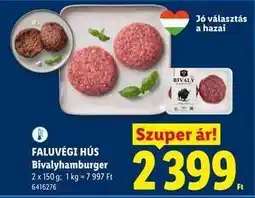 Lidl Faluvégi Hús Bivalyhamburger ajánlat