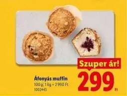 Lidl Áfonyás muffin ajánlat