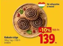 Lidl Kakaós csiga ajánlat