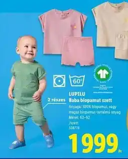 Lidl LUPILU Baba biopamut szett ajánlat